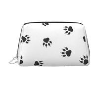 Bear Paw Toiletry Cosmetics Bag, Portable Travel Cosmetic Makeup Bag,PVC Leather,with Compartments