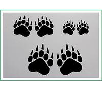 Bear Paws and Claws - Multiple Sizes A4 190 Micron Reusable Flexible Mylar Stencil
