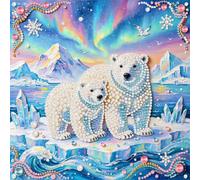 Bear Pearl Diamond Art Kits for Adults,5D Pearl Diamond Painting for Aurora | 3D Special Shape Pearl Art Kits DIY Gem Art kits for Adults Picture Crafts Home Wall Decor 12x12 Inch