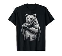 Bear Photographer Forest Nature Wildlife Vintage T-Shirt
