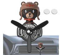 Bear Pilot Car Air Freshener - Fragrance Diffuser, Reusable Clip | Rotating Air Outlet Vent Fan for Aromatherapy, Bears Pilots Cartoon Perfume Decoration for Interior Dashboard & AC Vents