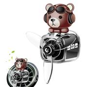 Bear Pilot Car Air Freshener - Small ABS 2.16 X 1.96 X 3.14 Inch, Odor Eliminator, Fragrance Diffuser | Cute In-Dash Dispenser For A Experience Of