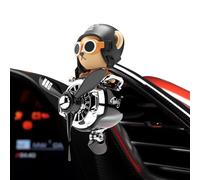 Bear Pilot Car Air Freshener - Vent Clip Aromatherapy, Cute Bear Design | Portable Rotating Propeller Scent Diffuser, Ergonomic Cartoon Ornament, Creative Car Vent Decoration Fun Gift Idea