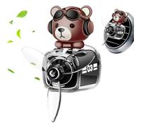 Bear Pilot Car Vent, Airplane Scent Diffuser, Cartoon Car Air Freshener with Perfume Fragrance, Long Lasting Aromatherapy Accessory, Vehicle Decor with Playful Style, Cars Interior Ornament