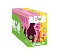 BEAR Pineapple & Raspberry FRUIT SPLITS - Delicious Real Fruit - Healthy - 8 x 5 (40 packs)