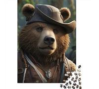 Bear Pirate Captain, 1000 Piece Paper Jigsaw, 38x26cm/1000pcs
