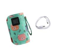 Bear Plan Milk Powder Container Warmer USB Rechargeable 3 Heat Levels Transportable Feeding Addition with Consumable Fabric USB Infant Bottle Warmer