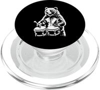 Bear Playing Bongos Music Animal Rhythm Fun PopSockets PopGrip for MagSafe