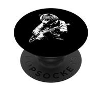 Bear Playing Guitar Wearing Sunglasses Design PopSockets Adhesive PopGrip