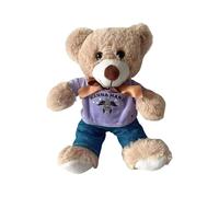 Bear Plush Doll, Cute Cuddly Stuffed Animal, 12 Inch Soft Throw Pillow, Polyester Material Build, Plush Toy Collection Adorable Figure, Stuffed Animal for Kids Boys Girls Birthday Holiday Bedroom Sofa