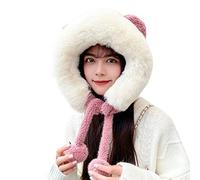 Bear Plush Soft Hat With Ear Flap Party Hat Stuffed Animal Dress Up Costume Cozy Fleece Winter For Kids Teens Bear Ears Adult Toddler Baby Kids Toddler