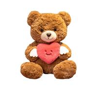 Bear Plush with Heart - 9.84in Cute Soft Stuffed Animal Doll Hugging, Kawaii -Shaped Plush Pillow Toy for Anniversaries Birthdays Mother's Day Wedding Room Decor | Affection Representation |