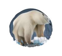 bear polar shower cap reusable for women, double waterproof layer shower cap, hair care essential