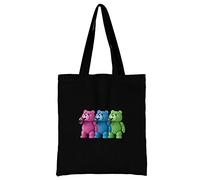 Bear Printed Canvas reusable grocery bags, Foldable Casual Travel HandBag, Shoulder Beach Tote Bags, Shopper bag eco friendly super strong washable Storage bags Shopping bag Canvas bag for Women