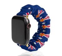 Bear Proud Flag of Australia Elastic Bands for IWatch 38-44mm | Compatible with Series 1-6 Polyester Stretchy Scrunchie Watch Straps