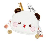 Bear Purse for Girls, Bear Bag, Cartoon Plush Shoulder Bag, Cute and Soft Animal Purse for Cell Phone, and Small Things, Great for Kids, white, Consulte la descripción