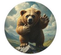 Bear Puzzle 1000Pc Jigsaw Animals Das Tier Wild Animals Beast Rotundity Jigsaws Adults Kids Puzzles Challenge Reliever Family Game Stress Adult Difficult Suitable for Home Decor 1000pcs (67.5x67.5cm)