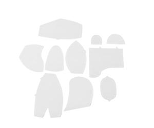 Bear Quilting Template Rulers, Memory Bear Template Ruler Set, Acrylic Accurate Rugged Bear Sewing Patterns for Beginners DIY with 10 Pieces for Making Keepsake Bears (M)