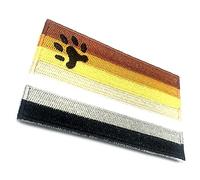 Bear Rainbow Gay Pride LGBT Iron On Embroidery Patch Flag Embroidered Fabric Sew On Transfer for Clothes 8cm x 5cm Rectangle Pack of 1