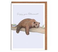 Bear Retirement Card - ' Enjoy your Retirement!' - Card for Her - Card for Him