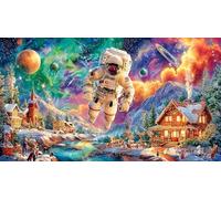 Bear-Roaring-in-Mountain-Village Jigsaw Puzzles for Adults: 1000-Piece Recycled Cardboard - Decoration 75x50cm/1000pcs