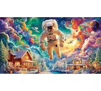 Bear-Roaring-in-Snowy-Mountain-Landscape Jigsaw Puzzles for Adults: 1000-Piece Recycled Cardboard Decoration 38x26cm/1000pcs