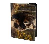 Bear Running2 print Passport Cover, Passport Holder Cover Wallet Passport Wallet Case for Cards and Documents