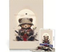 Bear Samurai 1000 Adult Pieces Jigsaw Puzzle Sharp Memory Relaxing Pastime Smooth Cut Lovely Gift (38x26cm)