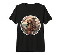 Bear Samurai Traditional Japanese Art Lover Japan Warrior Premium T-Shirt