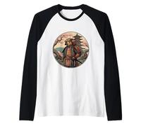 Bear Samurai Traditional Japanese Art Lover Japan Warrior Raglan Baseball Tee