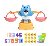 Bear Scale Toy - Cartoon 12 Ducks Funny Bear Balance Math Game,Educational Number Counting Toy for Kindergarten, Balance Scale for Kids Preschoolers