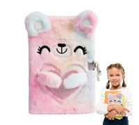 Bear Secret Diary - Kids Notebook with Lock and Keys - Plush Journal with 80 Pages, Secret Diary Notepad, Travel Notebook for Writing Drawing