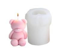 Bear Shape, 3D Bear Candle Mould, Adorable Bear Shape, Handmade Scented Candle Mould Made of Epoxy Resin, Silicone Mould for Candles, Home Decoration, Plaster, Crafts, Fondant, Dessert