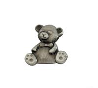 Bear Shape Zinc Alloy Cabinet Knobs Decorative Animal Drawer Pulls for Children Nursery Closet Cupboard Door Handle Silver(Antique Pewter)