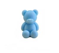 Bear Shaped Aromatherapy Candle Set, Mini Scented Candles, Birthday and Mother's Day Gift (Blue)