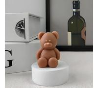 Bear Shaped Aromatherapy Candle Set, Mini Scented Candles, Birthday and Mother's Day Gift (Brown)