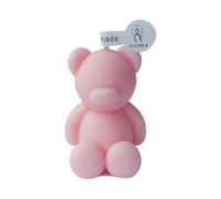 Bear Shaped Aromatherapy Candle Set, Mini Scented Candles, Birthday and Mother's Day Gift (Pink)