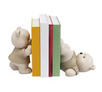 Bear Shaped Bookends - Thickened Resin Book Holder Set, Decorative Accessory Non-Slip Dustproof, Stylish Desktop Storage for Home and Office