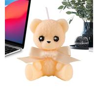 Bear-Shaped Candle, Scented Cute Natural Decorative Decor, Aesthetic Home Candle With Relaxing Fragrance, Perfect Party Favor Or Gift, Charming Memorial Or Desk Display, Living Room Table Bookshelf