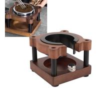 Bear-shaped coffee filter holder made of wood, sturdy tamper stand for 51 mm, 53 mm, 58 mm portafilter, easy preparation of efficient coffee with non-slip base