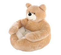Bear Shaped Dog Bed - Cute Bear Shaped Sleeping Mat for Cats | Plush Cushion with Non-Slip Backing, Washable Beds and Sofas, Ideal for Indoor and Outdoor Use