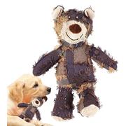 Bear Shaped Dog Toy - Tough Interactive Stimulating Bear with Plush Pet for Dogs Unbreakable | For Puppy Teething Intensive Chewers Small Breed Enrichment Anti-Boredom