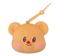 Bear Shaped Keychain Case Secure Keeper for Earplugs Cash Card Carrying Purse Storage Bag Small Keychain Storage