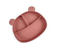 Bear Shaped Silicone Baby Meal Tray with Suction Bottom for Infants Promotes Feeding and Good Eating Habits Dishwasher Safe Baby Meal Tray