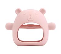 Bear Shaped Silicone Teething Toy for Babies - BPA-Free Soft Baby Teether Mitten for Toddlers & Infants - Anti-Drop, Easy-Grip Design - Newborn Essentials, Gift for Boys & Girls - Pink