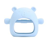 Bear Shaped Silicone Teething Toy for Babies - BPA-Free Soft Baby Teether Mitten for Toddlers & Infants - Anti-Drop, Easy-Grip Design - Newborn Essentials, Gift for Boys & Girls - Blue