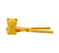 Bear Shaped Snow Sand Clay Mold Snowball Clip Snow Fun Winter Toy Yellow