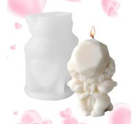 Bear Silicone Mold?Bear Holding Bouquet Candle Molds | Novelty Valentine's Day Design for Candle Making | Bear, Diamond Bear, Love Bear | Perfect for Home Decoration and