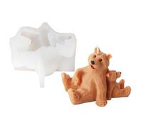 Bear Silicone Ornament Molds Animal Cats Dog Epoxy Resin Baking for Making Silicone Dog Plaster Baking for Cake Decorations