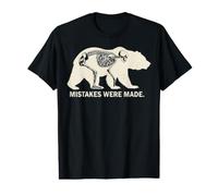Bear Skeleton Mistakes were Made Sarcastic Outdoor Humor Value Graphic T-Shirt